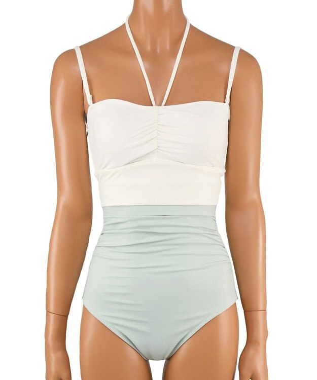 San-ai Resort（三愛水着楽園） 【SALE】トップス付き3点セット水着　9M　【San-ai Resort（サンアイリゾート）】 グリーン