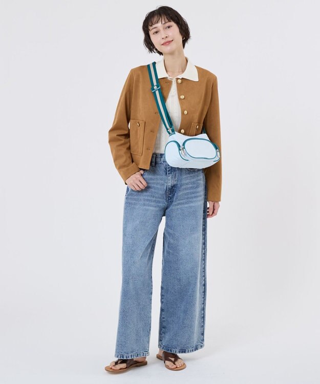 LeSportsac 3 POCKET SHOULDER/スペクテイタークリアスカイ/ティール スペクテイタークリアスカイ/ティール