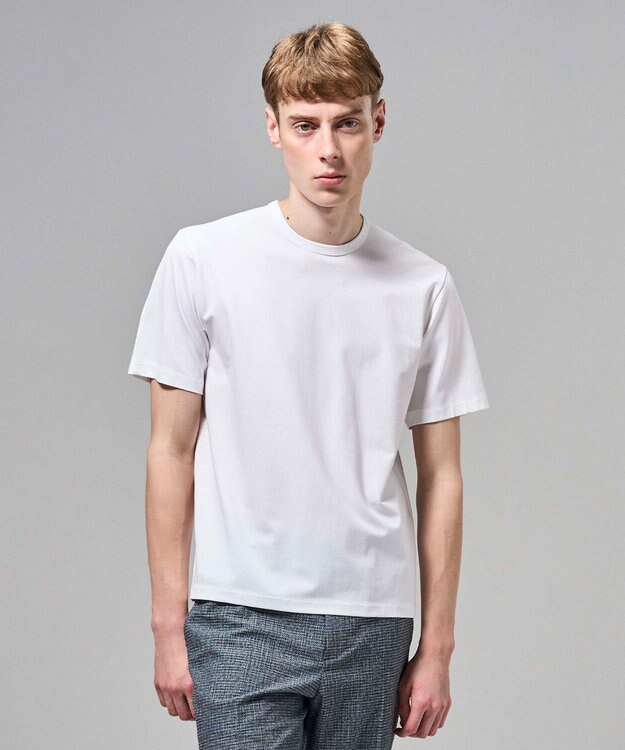 JOSEPH HOMME クリアコットンカノコ クルーネックTシャツ ホワイト系