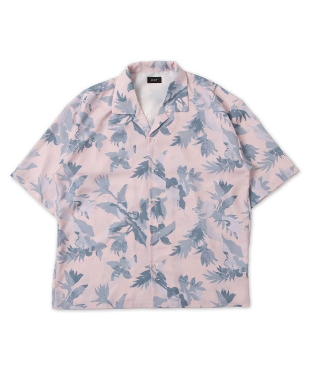 WEGO 【ユニセックス着用ITEM/MLサイズ展開】トロミアロハシャツ（S） ピンク