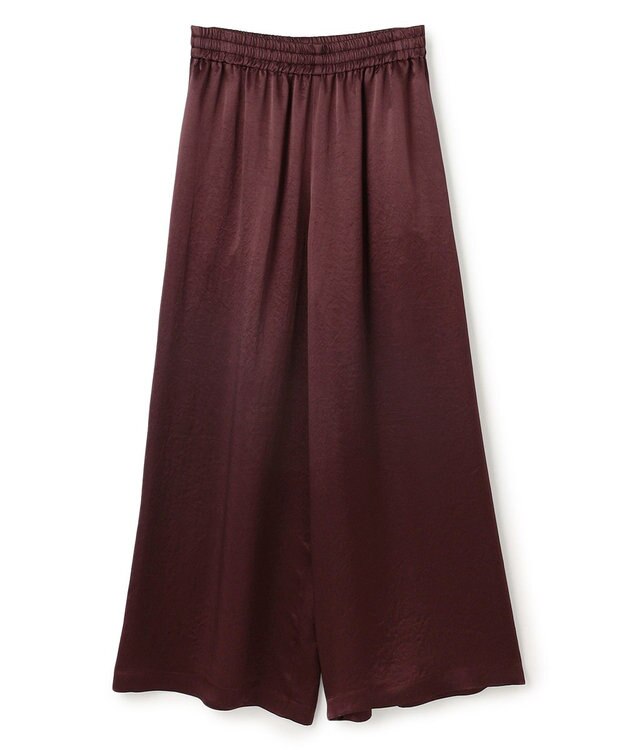 uncrave アセテートヴィンテージサテン ワイドパンツ バーガンディ