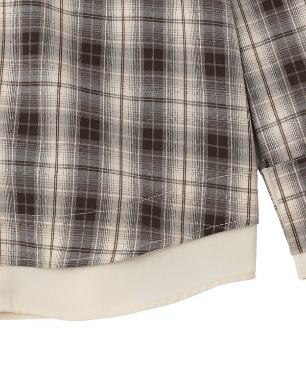 CRAFT STANDARD BOUTIQUE レイヤードライクチェックシャツ Brown