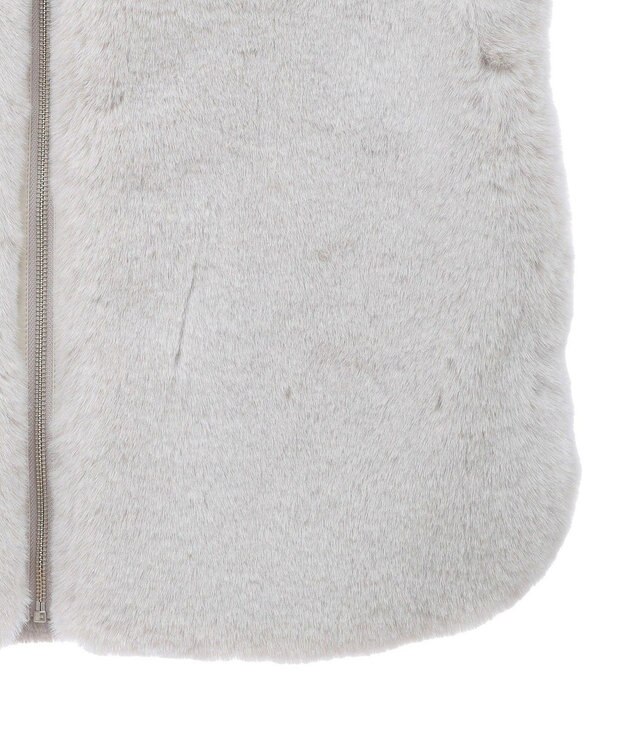 CRAFT STANDARD BOUTIQUE エコファー×ムートンチュニックベスト Light Gray