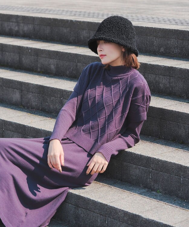 Tiaclasse ボアバケットハット ブラック