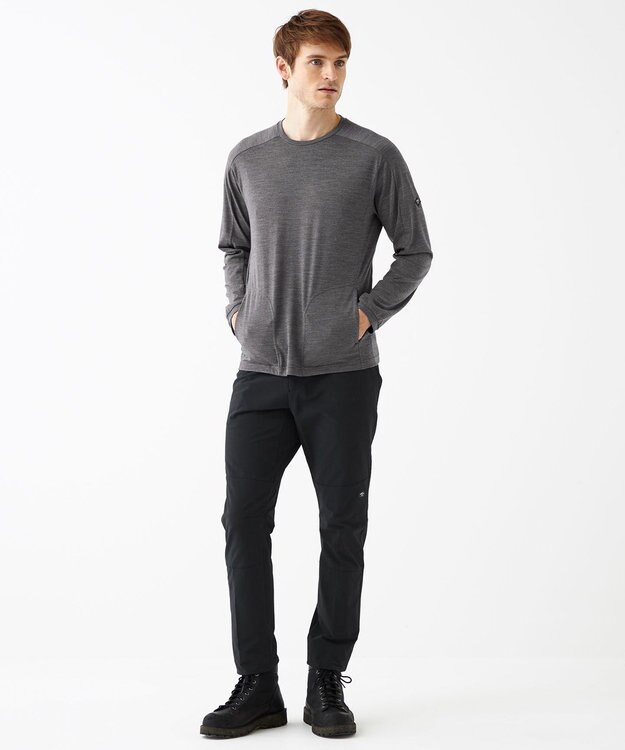 JOSEPH ABBOUD MOUNTAIN 【UNISEX】メリノウール天竺 カットソー ライトグレー系