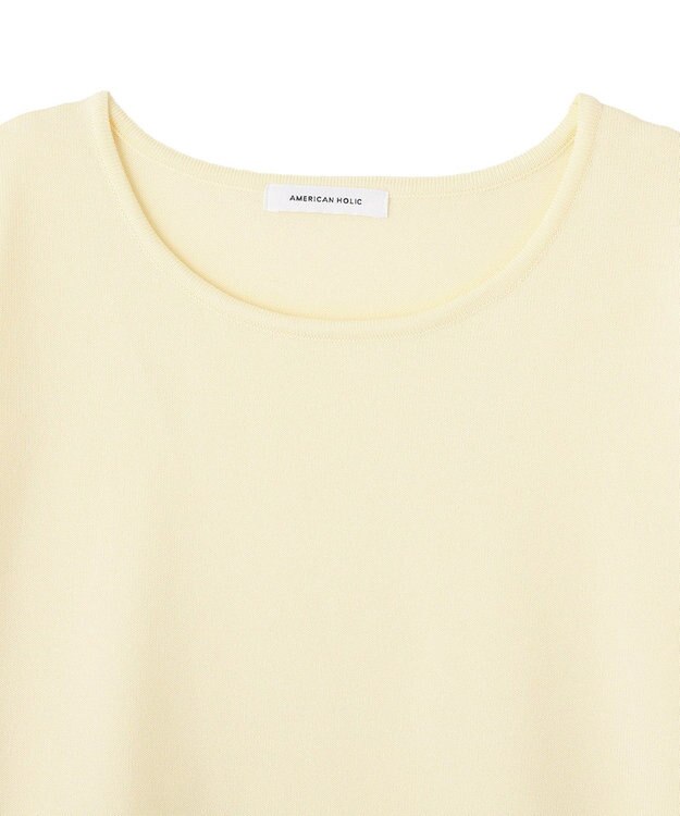 AMERICAN HOLIC ウォッシャブル デイリーニットプルオーバー Yellow