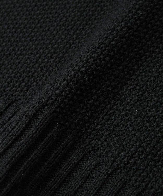 earth music&ecology 【洗濯機洗い可 / 選べる丈】アンチピリングC/A選べる丈配色ニット ブラック