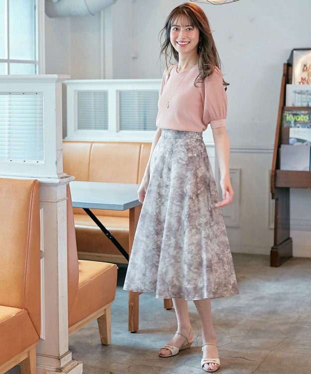 ANY SIS L 【洗える】シアースリーブコンビ ニット シェルピンク