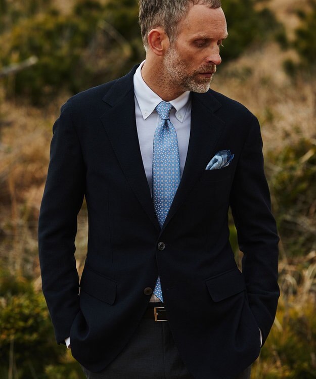 GOTAIRIKU 【吸水速乾】クールマックス鹿の子 ビズシャツ_ボタンダウン ホワイト系