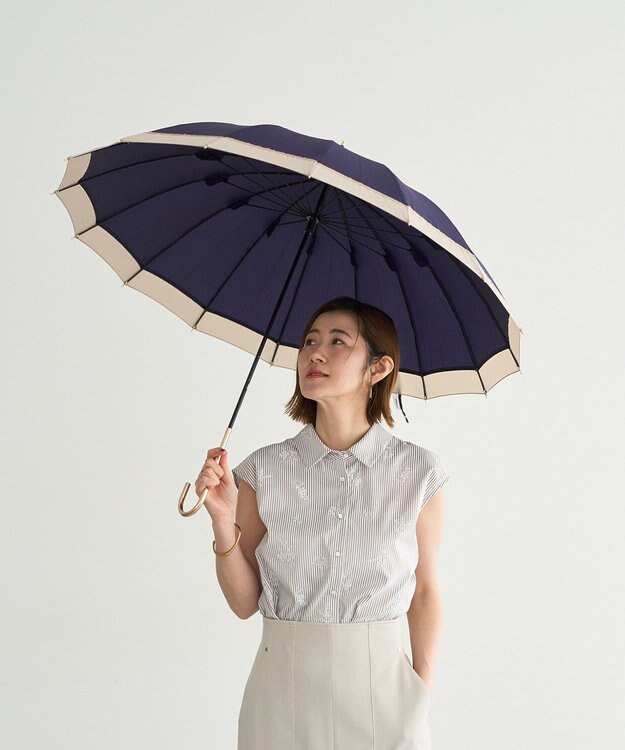 YECCA VECCA 【Wpc.】16本骨切り継ぎライン Navy