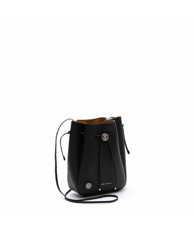 A.D.M.J. 【牛革】モーツァルト/巾着ショルダーS ブラック