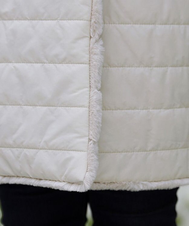 Tiaclasse 【2WAY】エコファーキルティングリバーシブルコート ベージュ