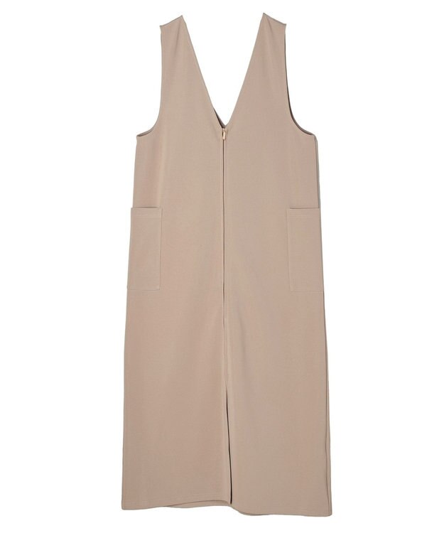 Green Parks ・ＥＬＥＮＣＡＲＥ　ＤＵＥ　２ｗａｙＶネックジャンスカ Gray Beige