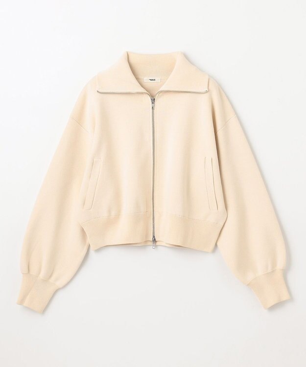 NAVE 【ReNAVE・洗える】スムースニット トラックジャケット ホワイト系