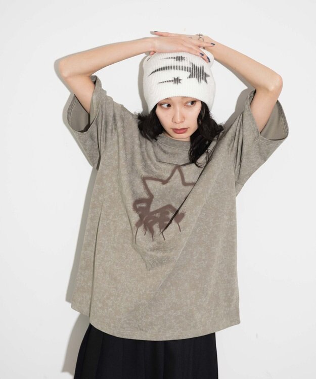 WEGO 【ユニセックス着用ITEM】スノーダイグラフィックT ベージュ