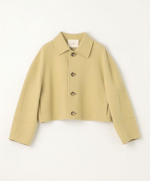 NAVE 【Nave】メルトンリバー ステンカラークロップド コート イエロー系
