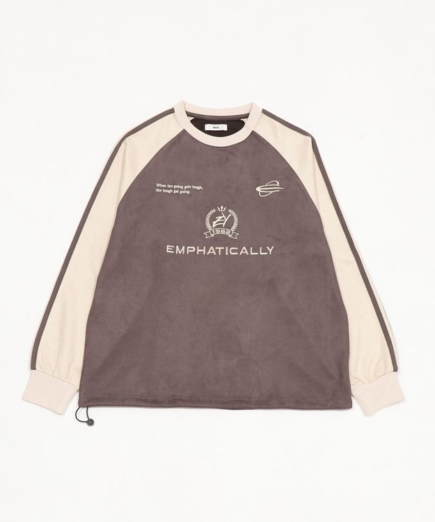 WEGO 【ユニセックス着用ITEM】フェイクスウェードゲームプルオーバー ブラック中濃色