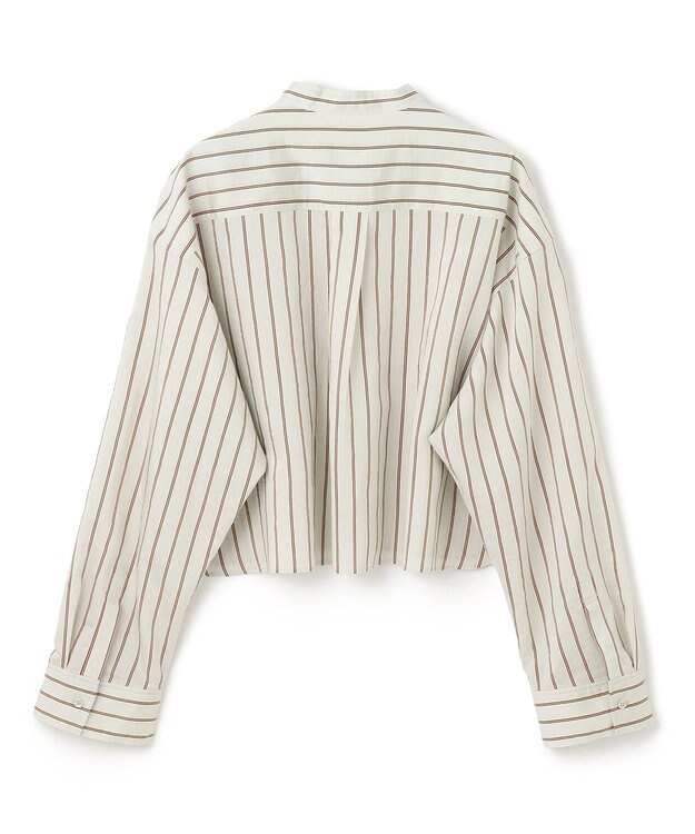 BEIGE， 【洗える】KNOX / ショート丈バンドカラーシャツ Sage St