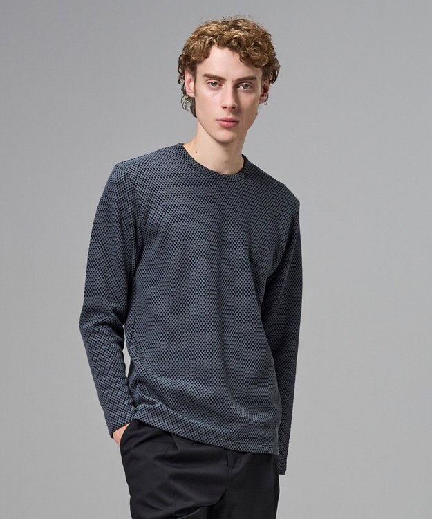 JOSEPH HOMME チャンディーガルジャージー　クルーネックカットソー ブラック系