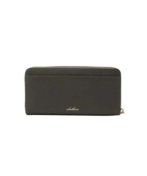 CLATHAS イヴェット ラウンド長財布 ダークグレー