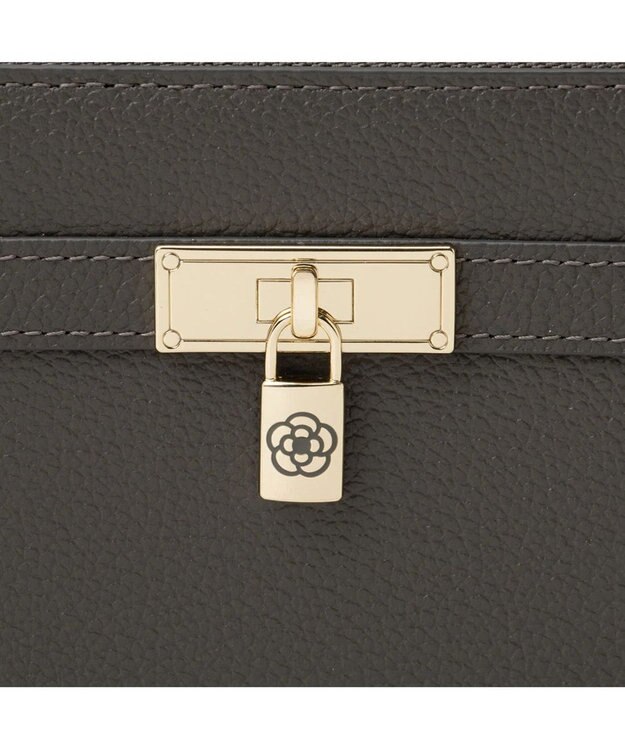 CLATHAS イヴェット ラウンド長財布 ダークグレー