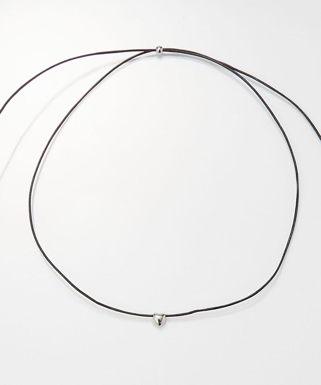 Phoebe プランプハートコードチョーカーネックレス シルバー