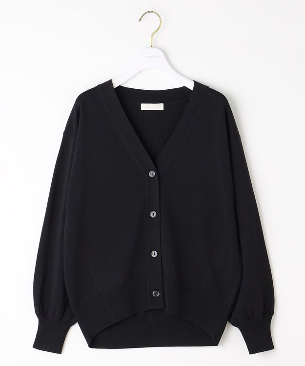 ANY SIS L 【洗える】コクーンシルエット カーディガン ネイビー