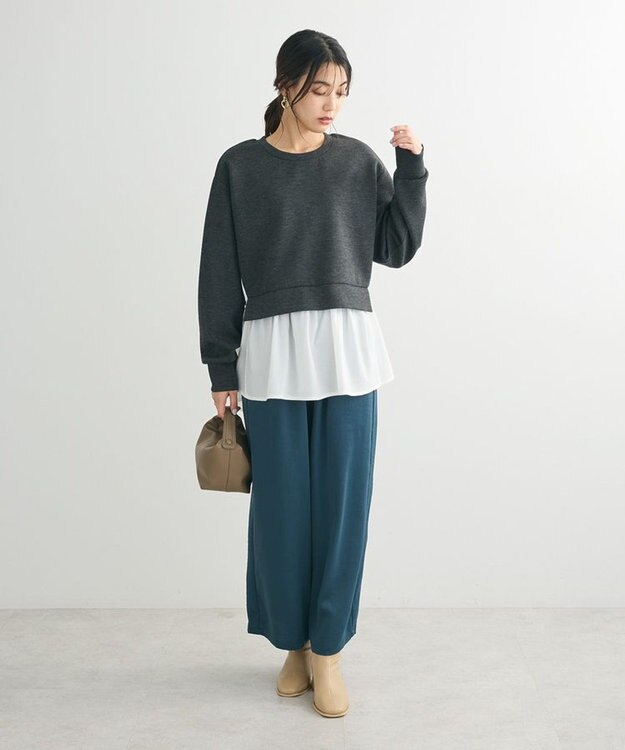 Green Parks ＳｏｆｔＣｕｓｈｉｏｎダンボールドッキングチュニック Dark Gray Mixture