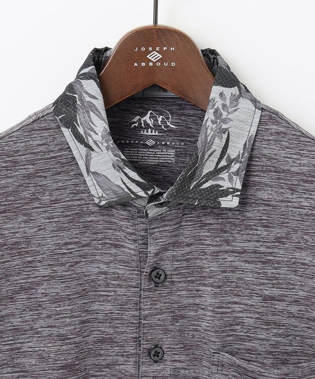 JOSEPH ABBOUD MOUNTAIN 【UNISEX】接触冷感 クールスキンガードポロシャツ グレー系