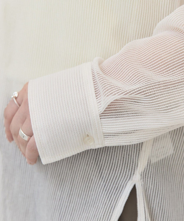 AMERICAN HOLIC メッシュ長袖シャツ Ivory