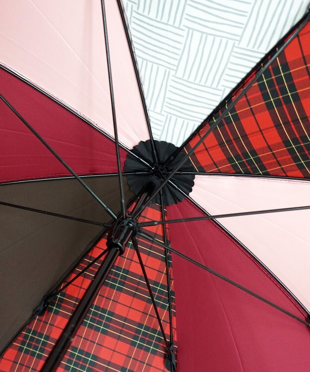 +RING 【UVカット95%以上】【UPF50＋】プラスリング 長傘60cm WNE T1281 赤