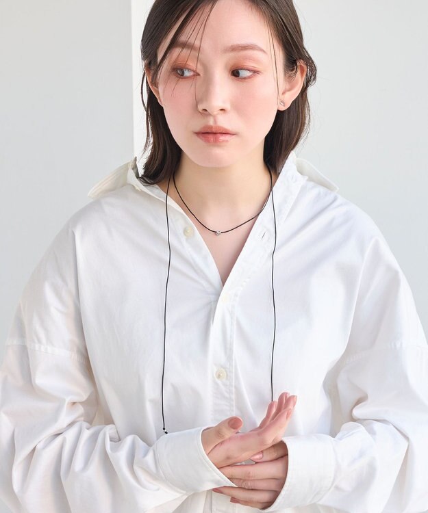 Phoebe プランプハートコードチョーカーネックレス シルバー