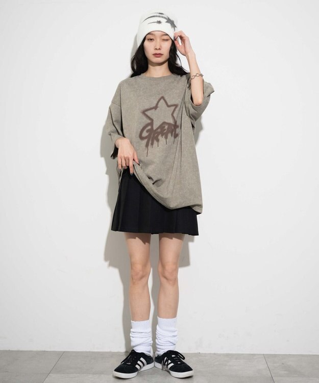 WEGO 【ユニセックス着用ITEM】スノーダイグラフィックT ベージュ