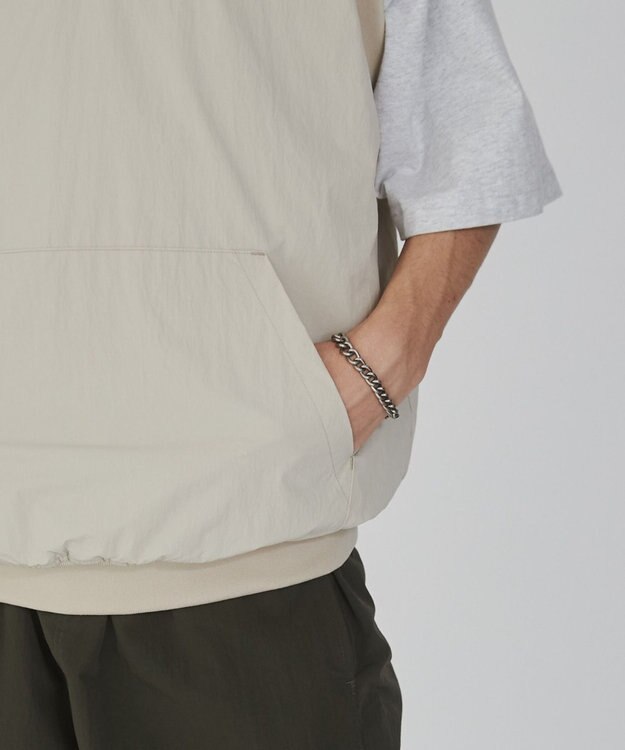 WEGO ナイロンVネックベスト ベージュ