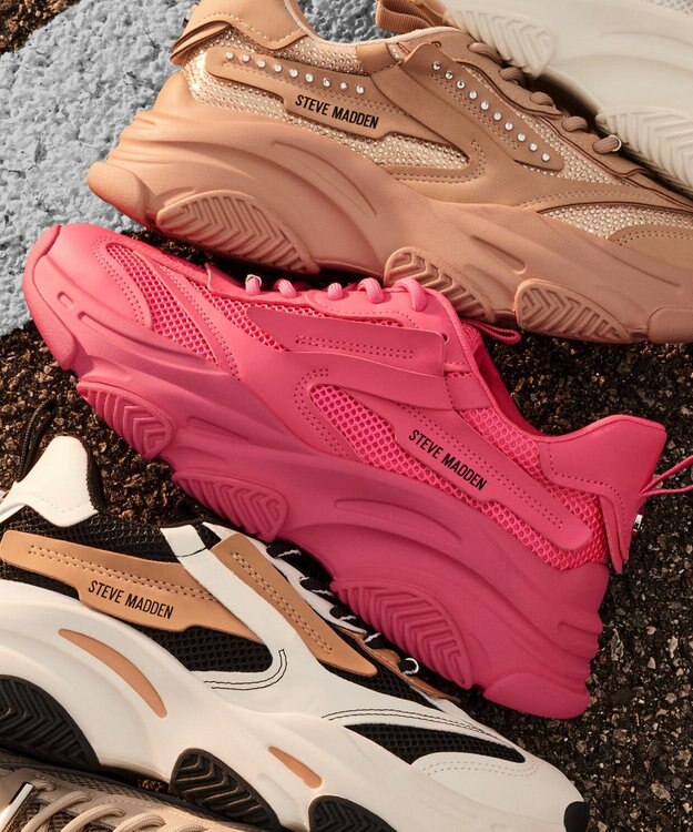 STEVE MADDEN POSSESSION ボリュームソールスニーカー フューシャ
