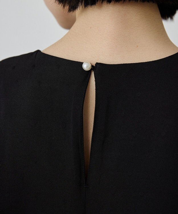 AMERICAN HOLIC DOTジャガードティアードブラウス Black