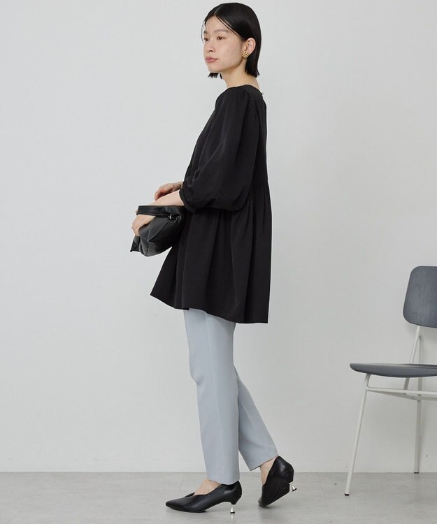 AMERICAN HOLIC DOTジャガードティアードブラウス Black