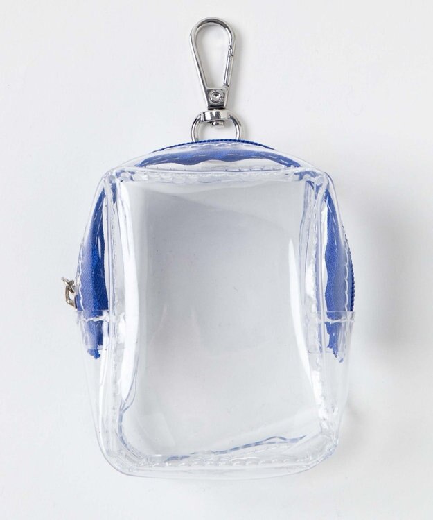 WEGO 立体クリアミニポーチ ブルー