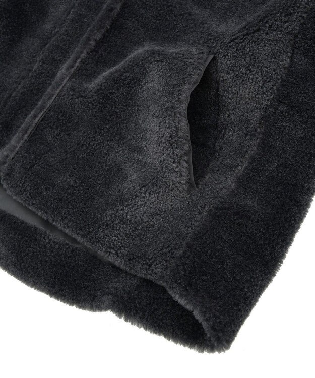 AMERICAN HOLIC スタンドベア風ボアコート Charcoal Gray