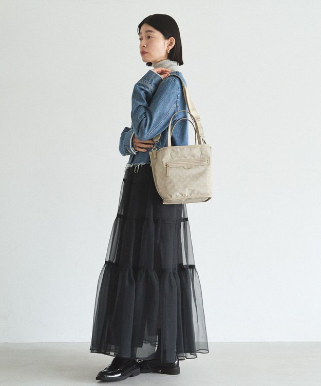 russet リバーシブル2wayトートバッグ(CE-1667) SandGreen