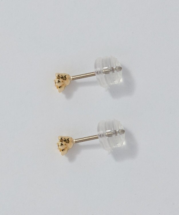 Phoebe 【金属アレルギー対応】プチフラワービジュースタッドピアス　オレンジ オレンジ