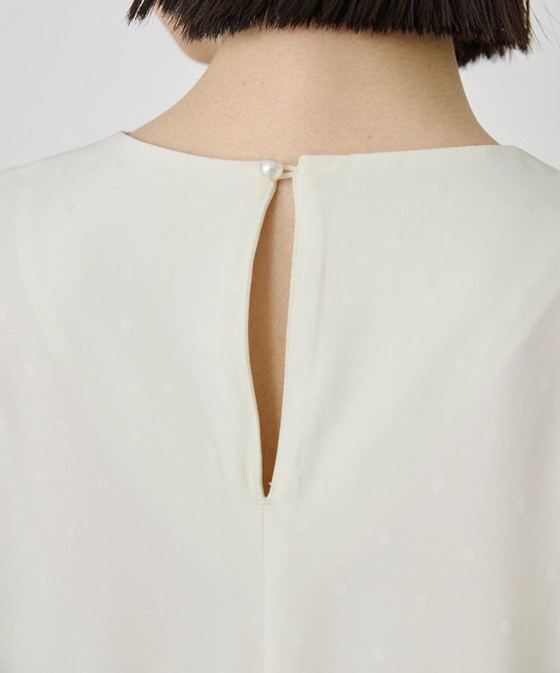 AMERICAN HOLIC DOTジャガードティアードブラウス Ivory