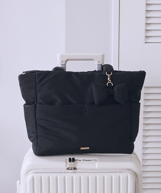 Maison de FLEUR 撥水加工パファーキャリーオントートバッグ Black