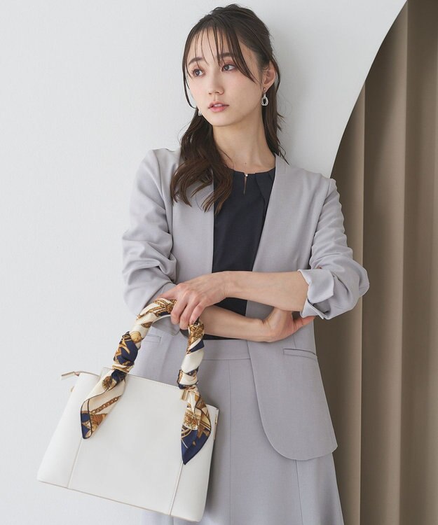 ANY SIS L 【UVカット / 接触冷感 / 吸水速乾】スマートビューティストレッチ ノーカラージャケット ブルーグレー