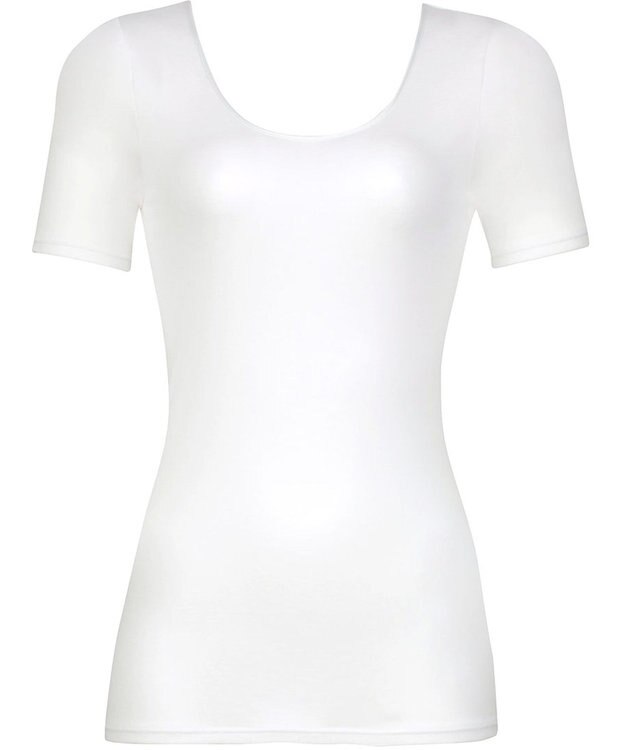 WACOAL インナー 綿100％(身生地) オーガニックコットンを使用 ムレにくい 3分袖 半袖 レディース CLC229 /ワコール ホワイト