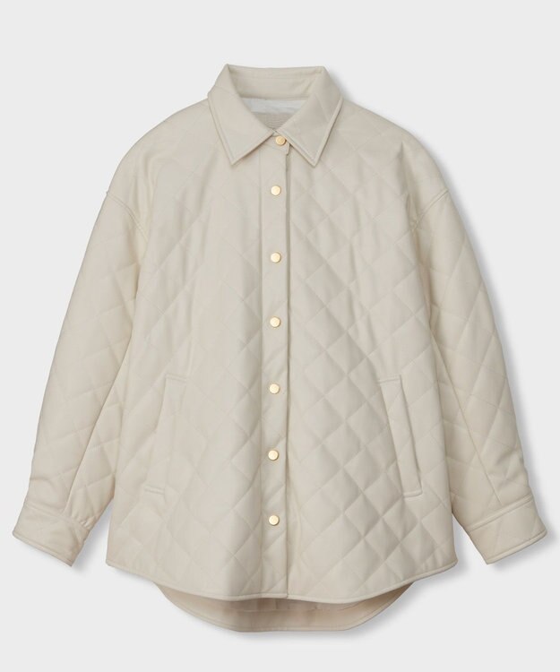 GRACE CONTINENTAL オーバーサイズキルトジャケット ホワイト