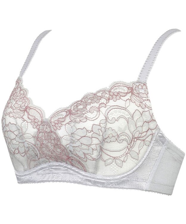 Wing ブラジャー コンパクトにバストメイク 高さをおさえる 【小さく見せるブラ】 Gカップまで対応 大きいサイズ ブラ KB6100 ウイング／ワコール グレー