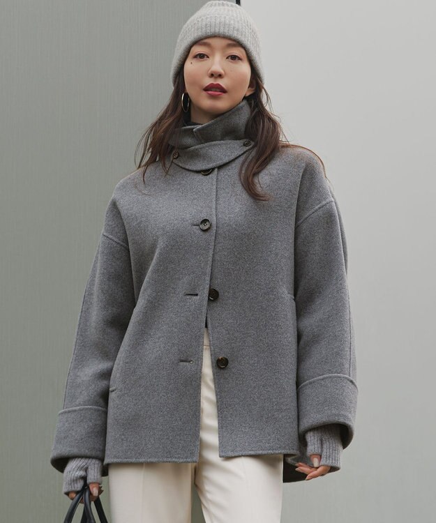 23区 L 【VERY掲載】MANTECOPure リバー ステンカラーコート ミディアムグレー系