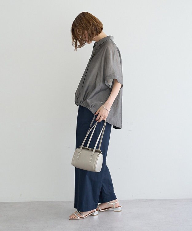 YECCA VECCA サイドスリットドロストシャツ Gray