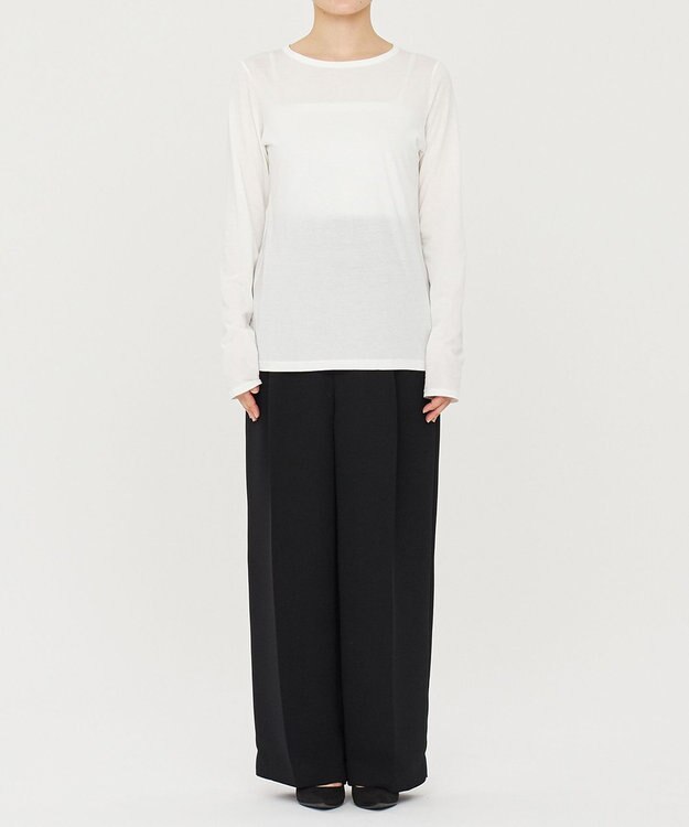 uncrave アルビニスタシフォン ボートネック カットソー（uncrave STANDARD） オフ